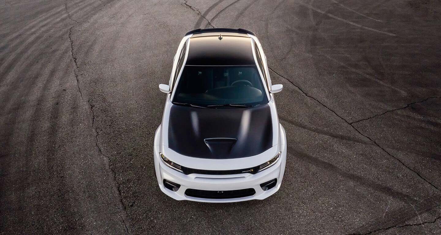 2020 Dodge Charger White Exterior Top View